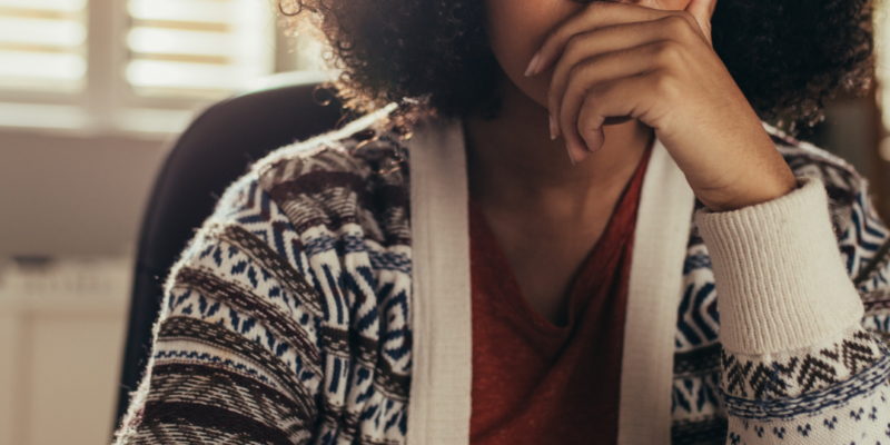 Black woman dealing with high-functioning anxiety