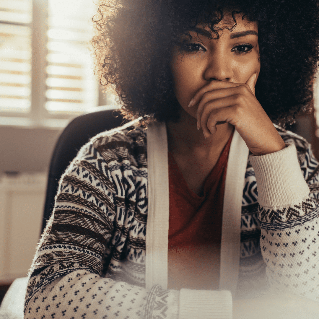 Black woman dealing with high-functioning anxiety