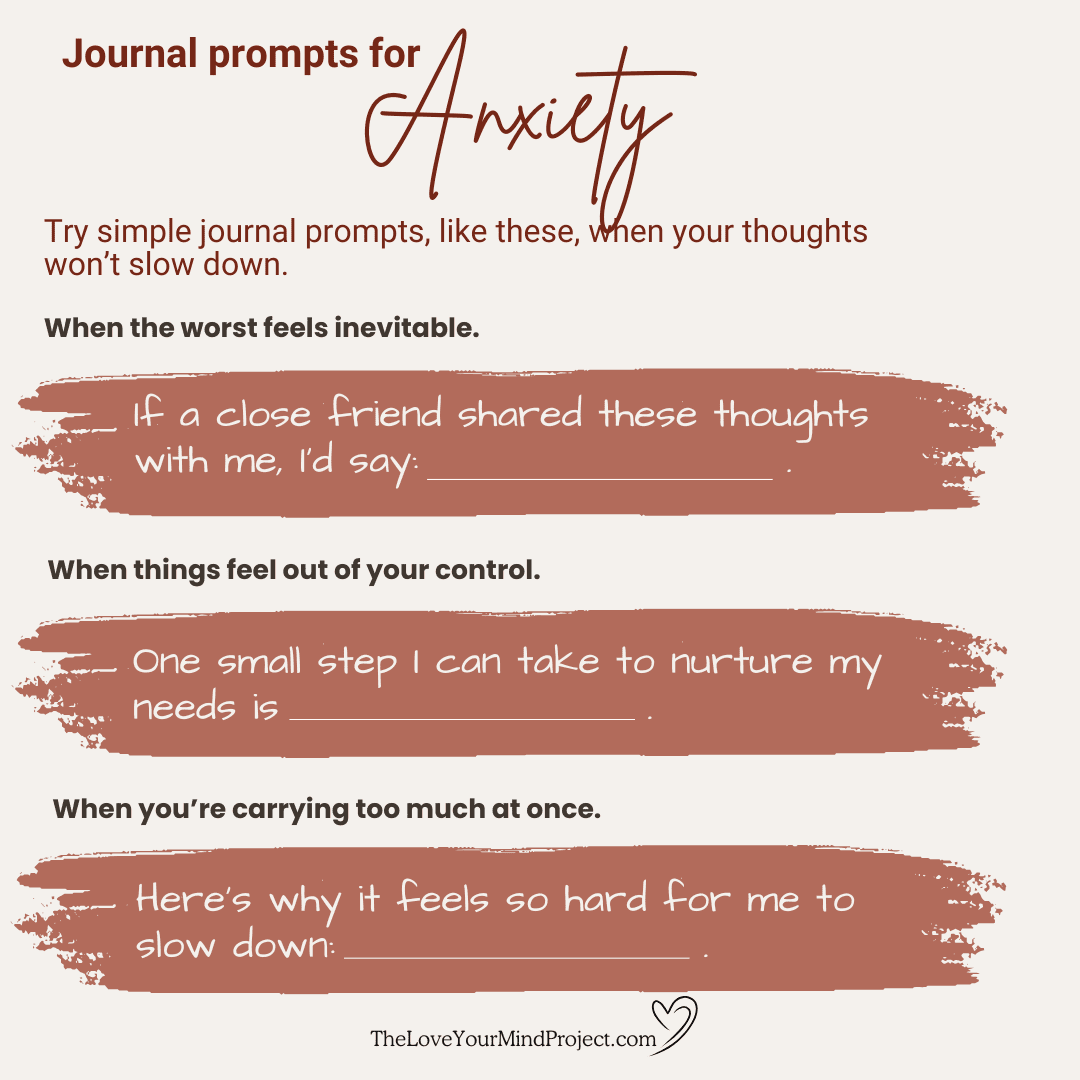 Journal prompts for anxiety: 16 ideas to calm racing thoughts