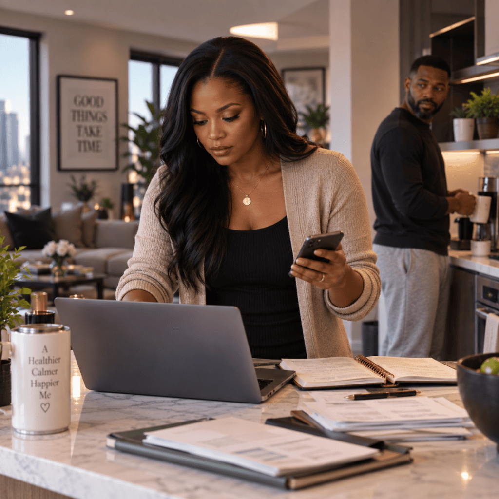Black couple in kitchen, women handling it all, am I too independent for a relationship